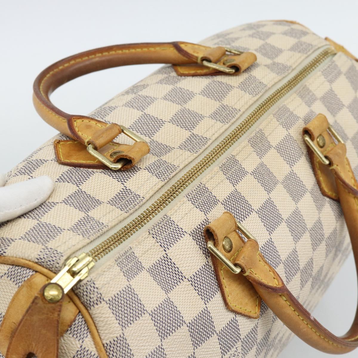 LOUIS VUITTON Damier Azur Speedy 30 Hand Bag N41533 LV Auth 187525