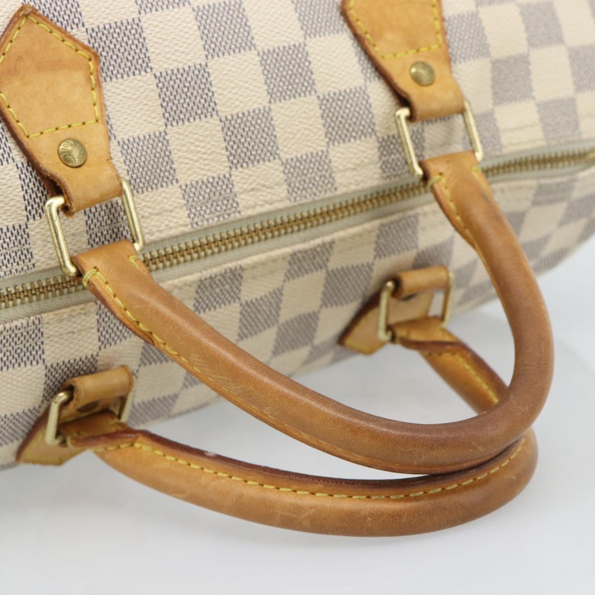 LOUIS VUITTON Damier Azur Speedy 30 Hand Bag N41533 LV Auth 187525