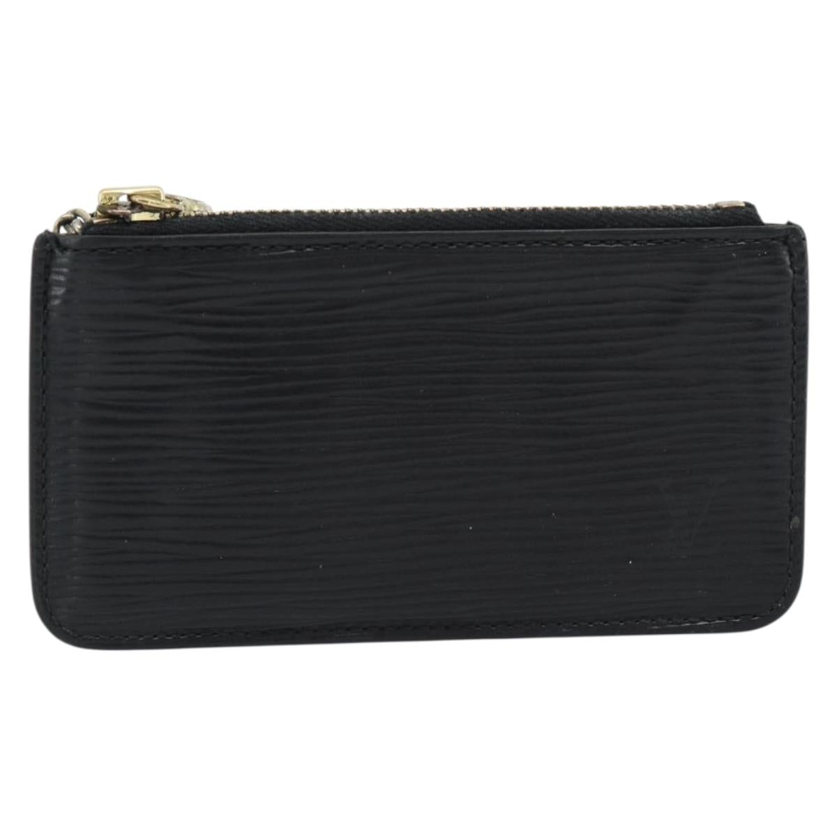 LOUIS VUITTON Epi Pochette Cles Coin Purse Black M63802 LV Auth 187529