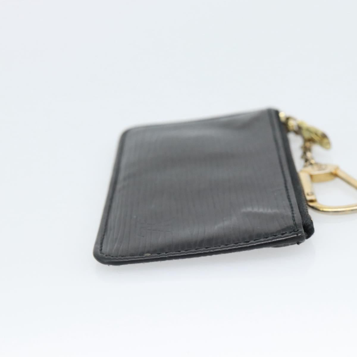 LOUIS VUITTON Epi Pochette Cles Coin Purse Black M63802 LV Auth 187529