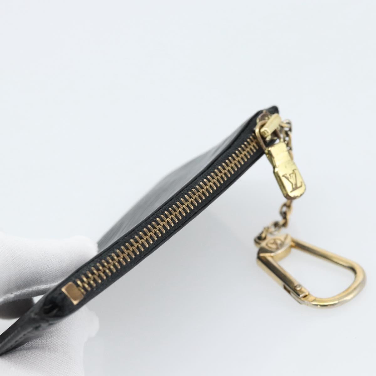 LOUIS VUITTON Epi Pochette Cles Coin Purse Black M63802 LV Auth 187529