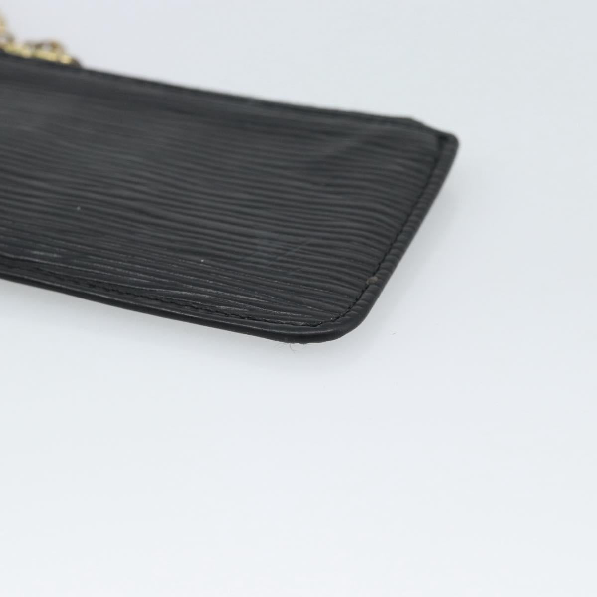 LOUIS VUITTON Epi Pochette Cles Coin Purse Black M63802 LV Auth 187529