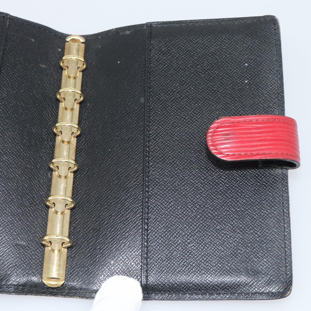 LOUIS VUITTON Epi Agenda PM Day Planner Cover Red R20057 LV Auth 187533