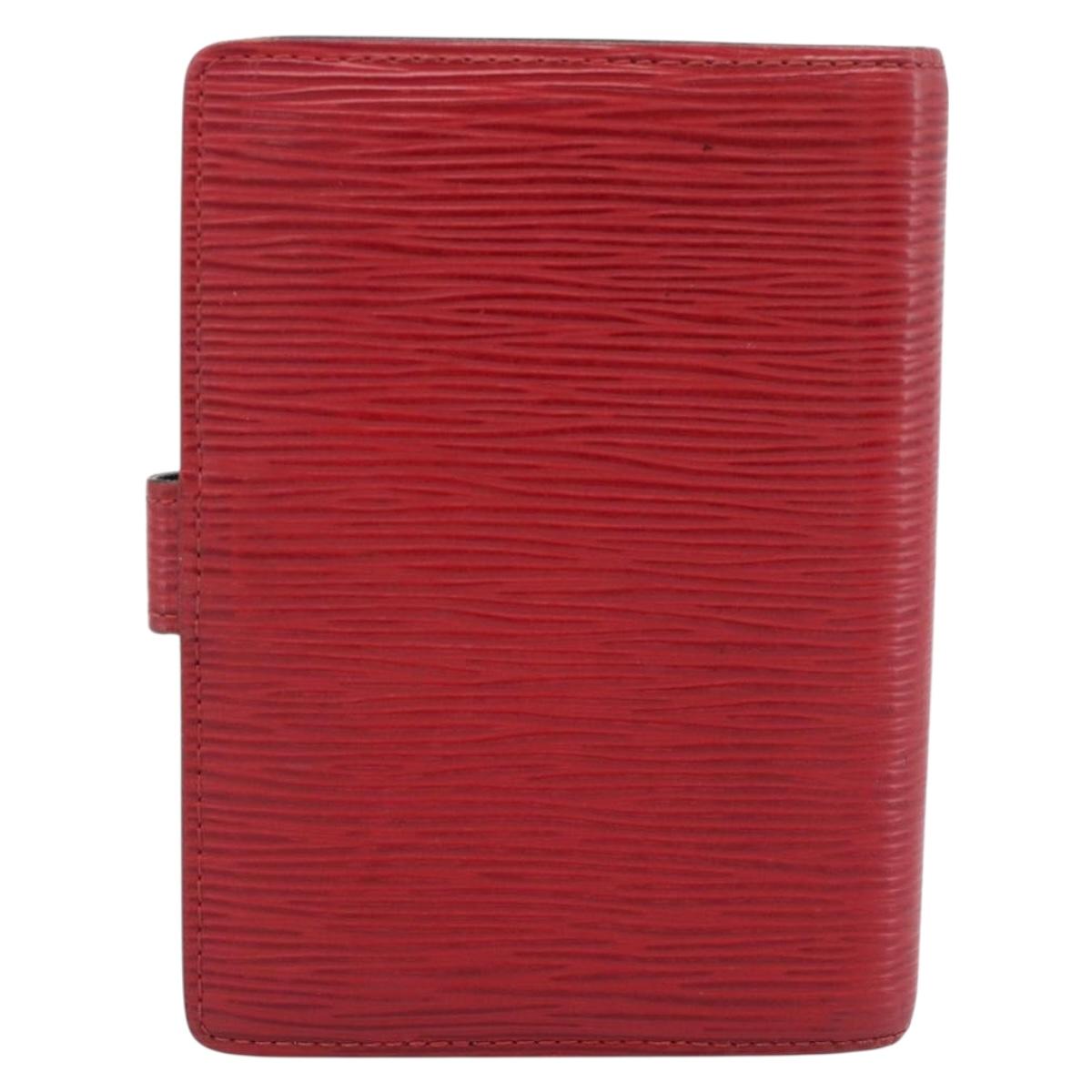 LOUIS VUITTON Epi Agenda PM Day Planner Cover Red R20057 LV Auth 187533