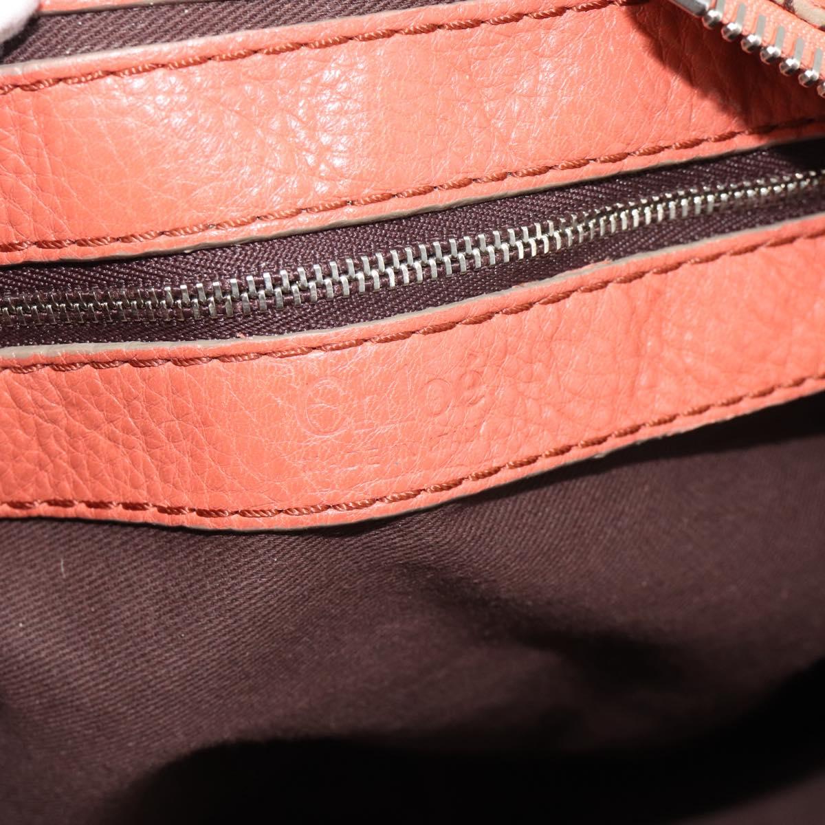 Chloe Paddington Hand Bag Leather Pink Gold Silver Auth 187547V