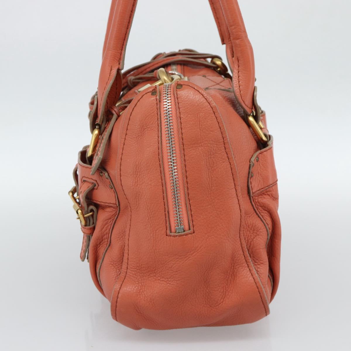 Chloe Paddington Hand Bag Leather Pink Gold Silver Auth 187547V
