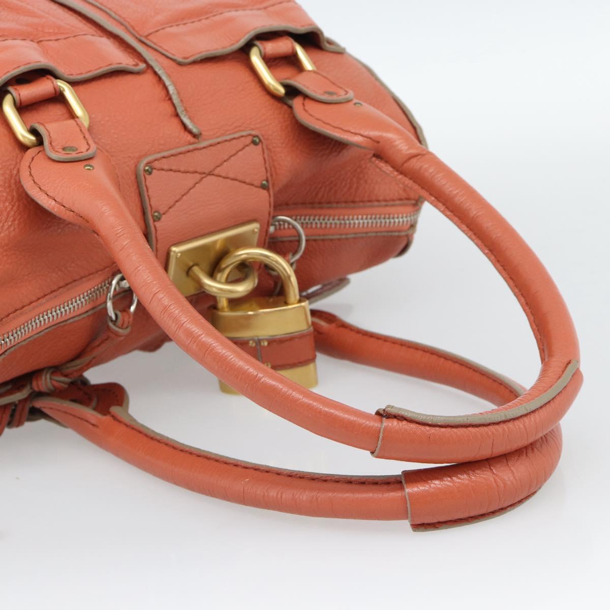 Chloe Paddington Hand Bag Leather Pink Gold Silver Auth 187547V