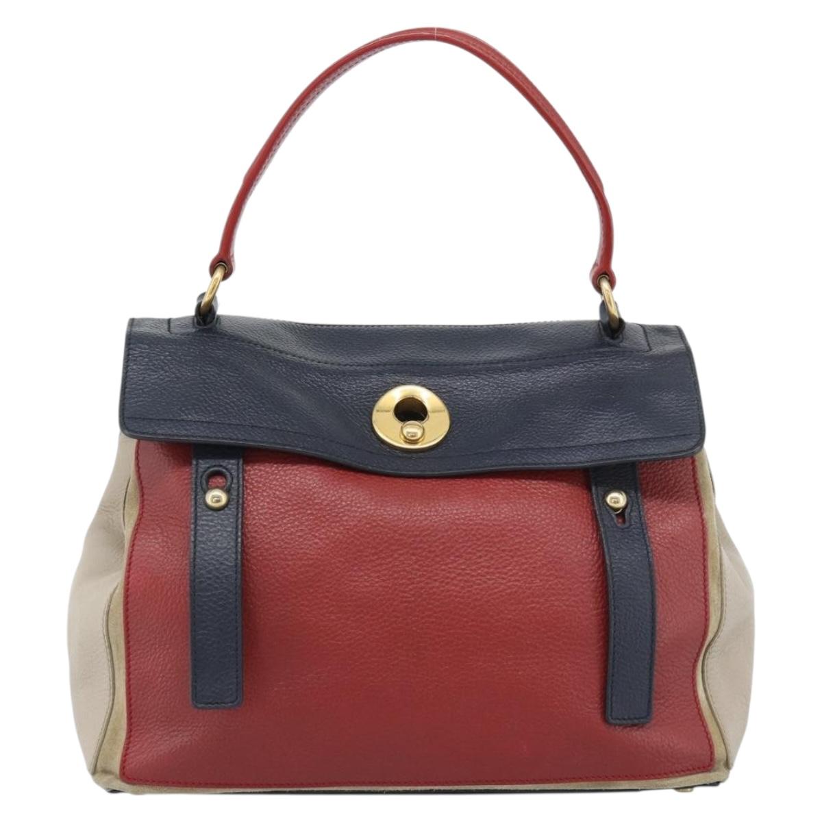 Salvatore Ferragamo Shoulder Bag Leather Beige Gold Auth 187550A