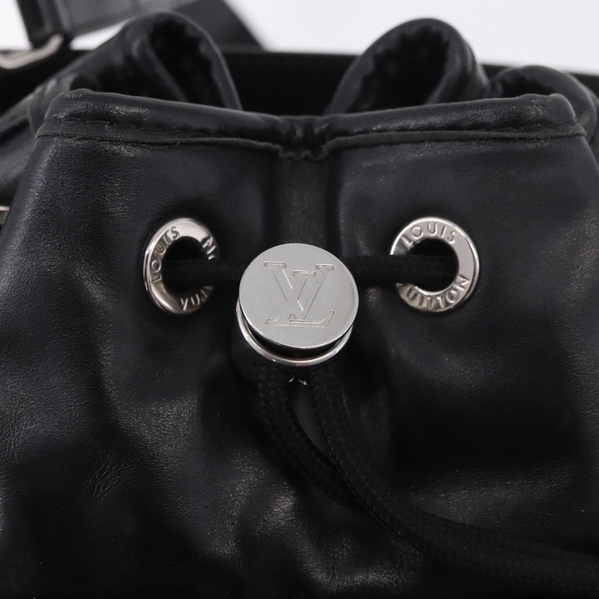 LOUIS VUITTON Noe Cargo Shoulder Bag Leather Black M13985 LV Auth 187562SAV