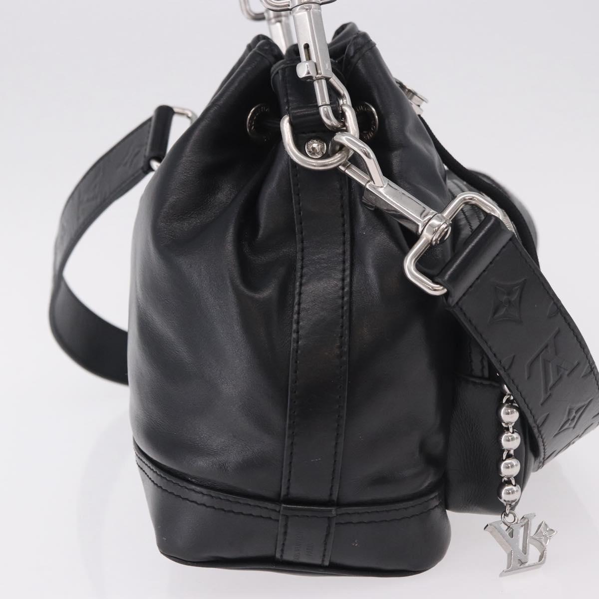 LOUIS VUITTON Noe Cargo Shoulder Bag Leather Black M13985 LV Auth 187562SAV
