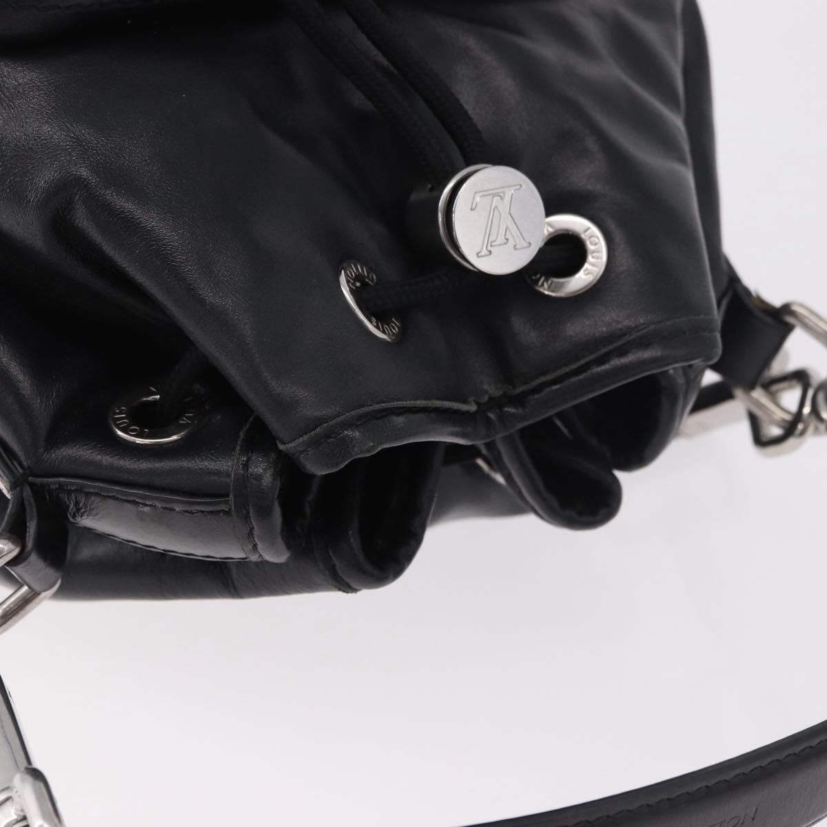 LOUIS VUITTON Noe Cargo Shoulder Bag Leather Black M13985 LV Auth 187562SAV