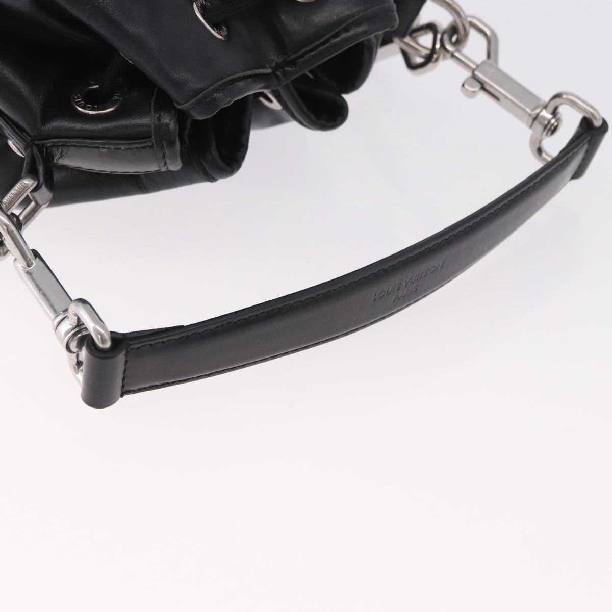 LOUIS VUITTON Noe Cargo Shoulder Bag Leather Black M13985 LV Auth 187562SAV