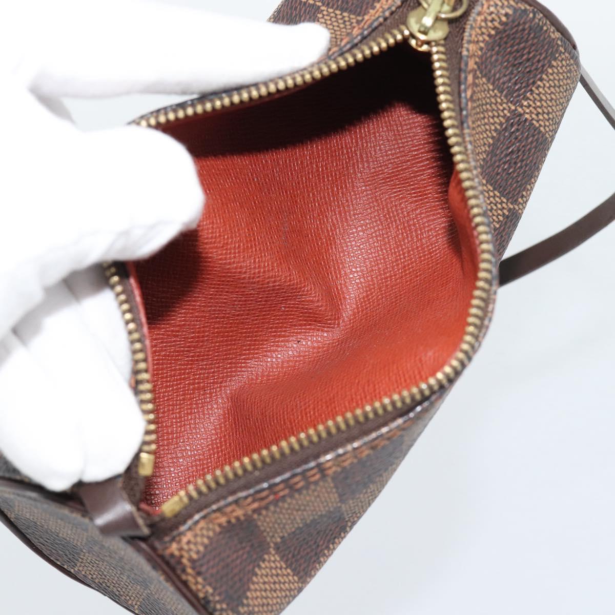 LOUIS VUITTON Damier Ebene Papillon Pouch LV Auth 187564