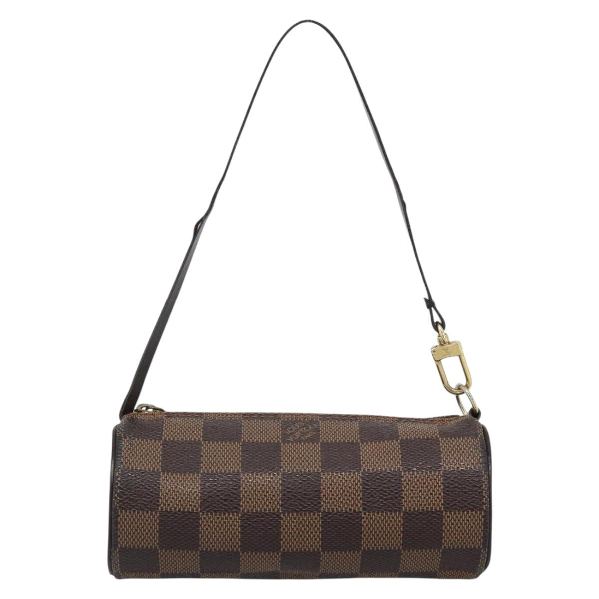 LOUIS VUITTON Damier Ebene Papillon Pouch LV Auth 187564