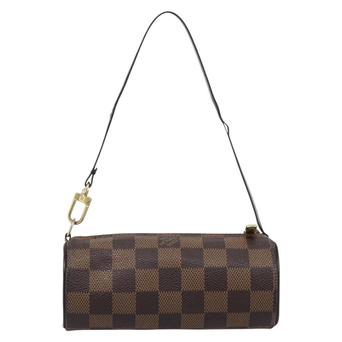 LOUIS VUITTON Damier Ebene Papillon Pouch LV Auth 187564