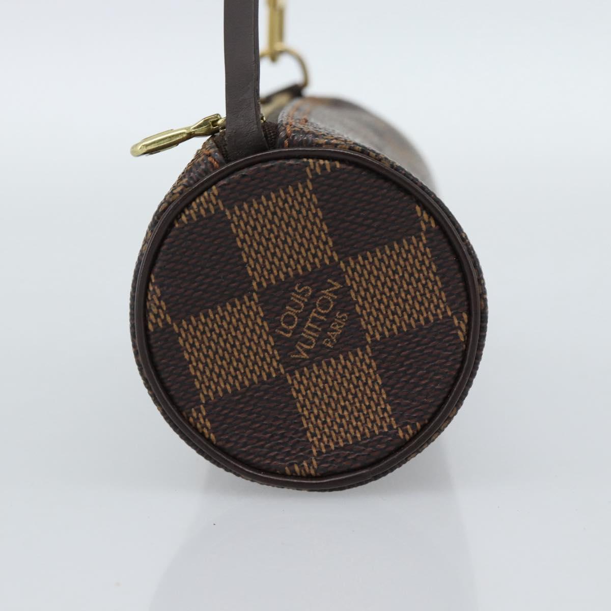 LOUIS VUITTON Damier Ebene Papillon Pouch LV Auth 187564