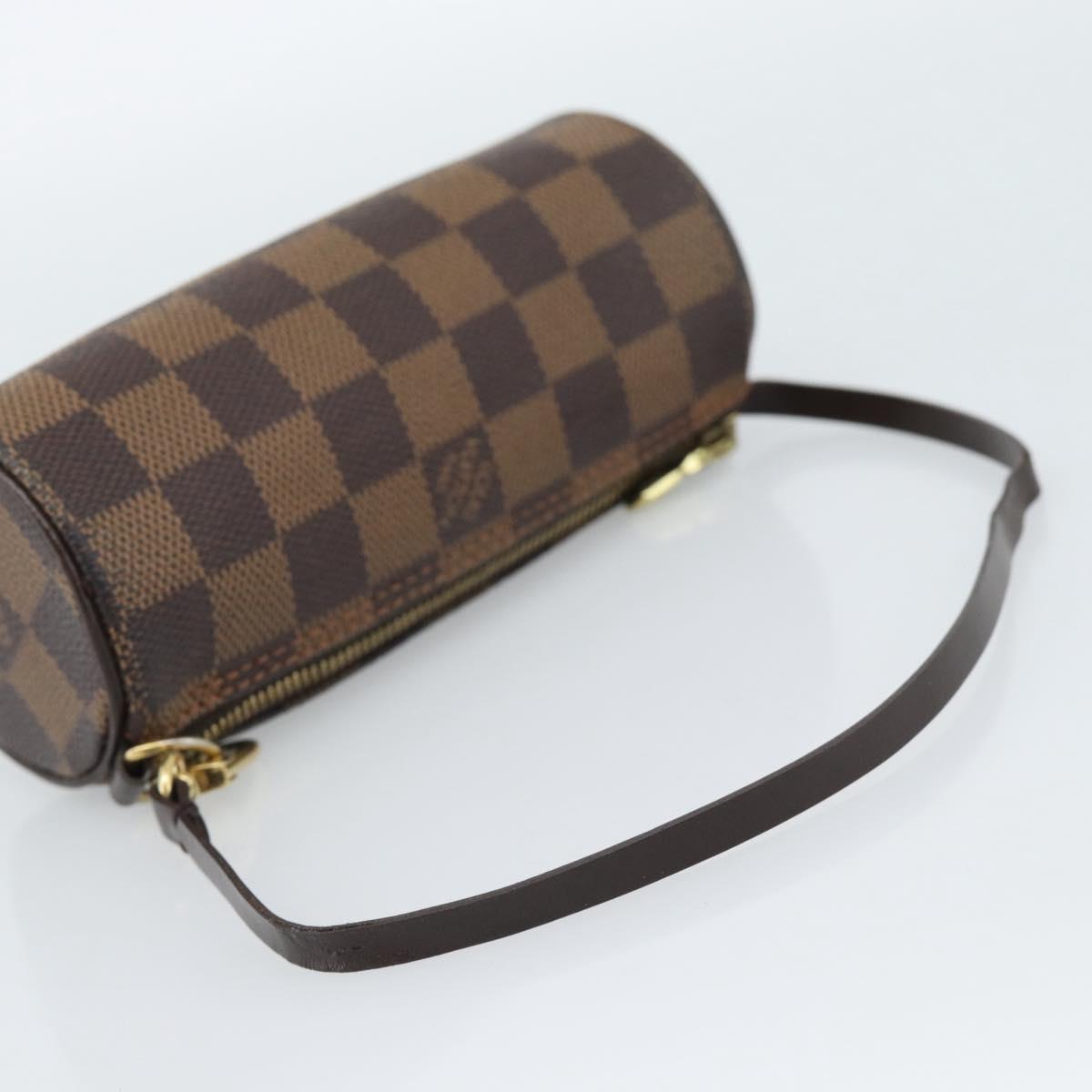 LOUIS VUITTON Damier Ebene Papillon Pouch LV Auth 187564