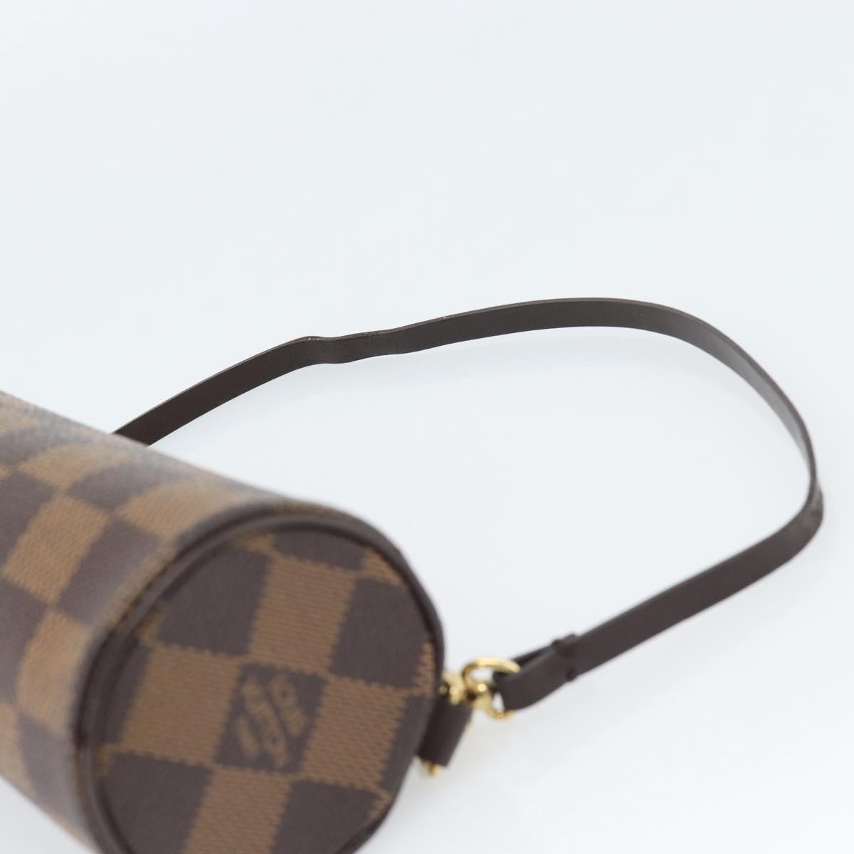 LOUIS VUITTON Damier Ebene Papillon Pouch LV Auth 187564