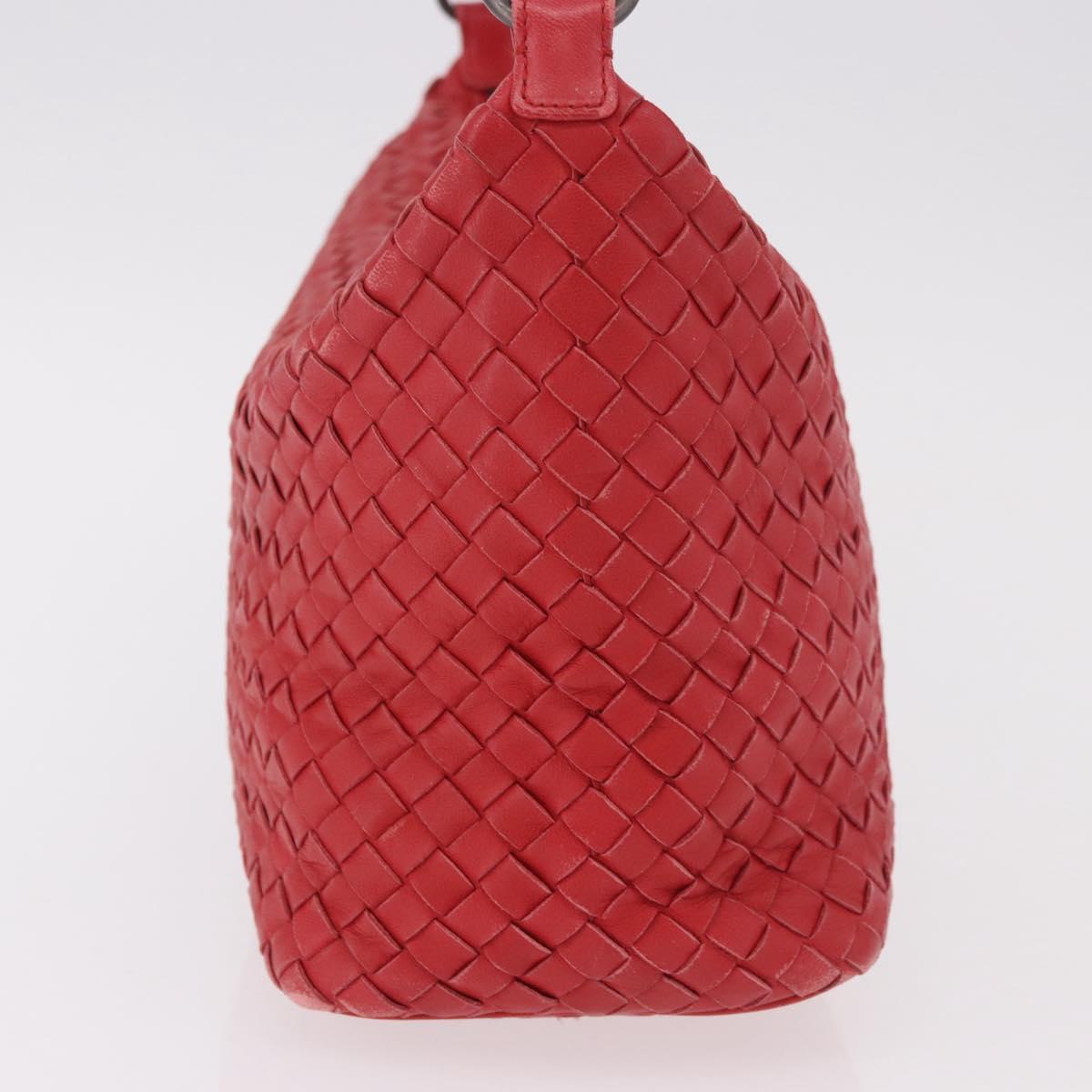 BOTTEGA VENETA INTRECCIATO Shoulder Bag Leather Red 239988 Auth 187569V