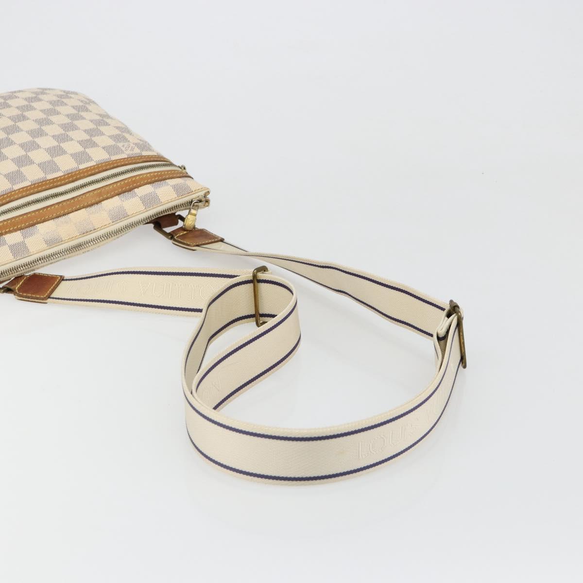 LOUIS VUITTON Damier Azur Pochette Bosphore Shoulder Bag N51112 LV Auth 187575