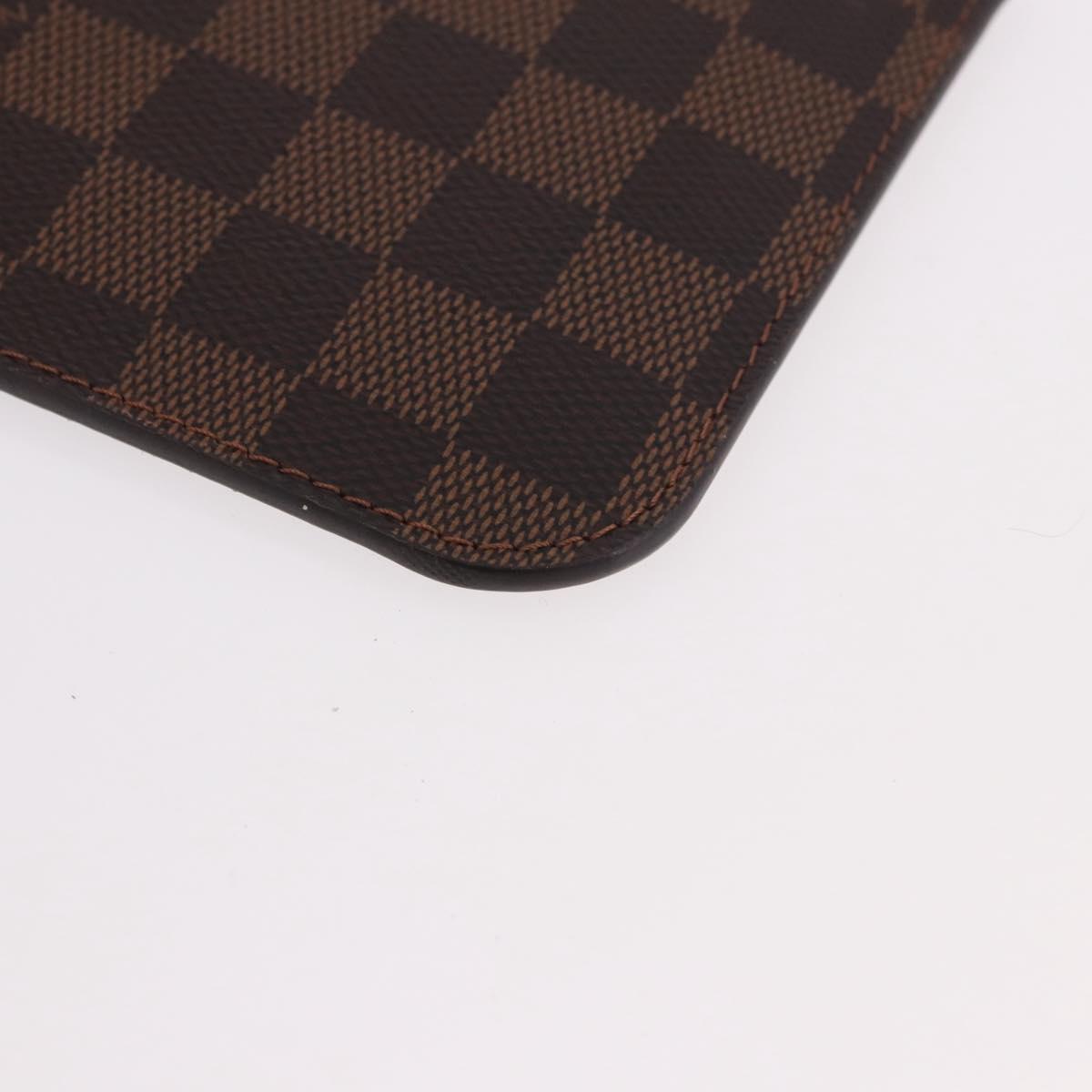 LOUIS VUITTON Damier Ebene Neverfull MM Pouch LV Auth 187583