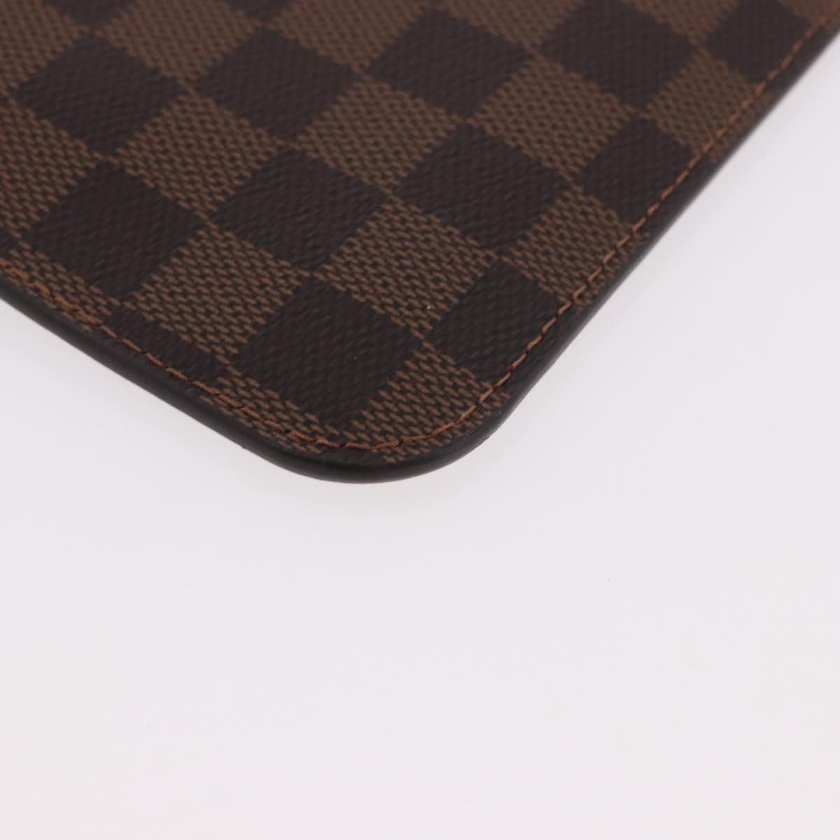 LOUIS VUITTON Damier Ebene Neverfull MM Pouch LV Auth 187583