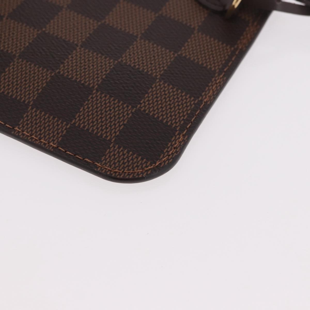 LOUIS VUITTON Damier Ebene Neverfull MM Pouch LV Auth 187583