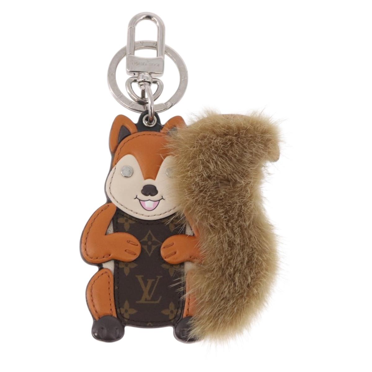 LOUIS VUITTON Monogram Porte Cles Squirrel Bag Charm M00345 LV Auth 187593A