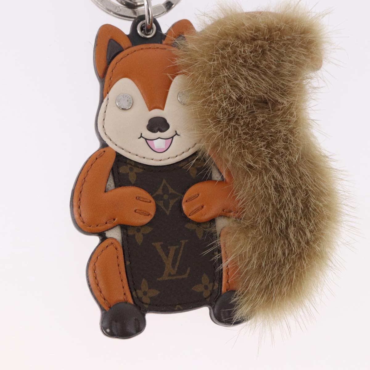 LOUIS VUITTON Monogram Porte Cles Squirrel Bag Charm M00345 LV Auth 187593A