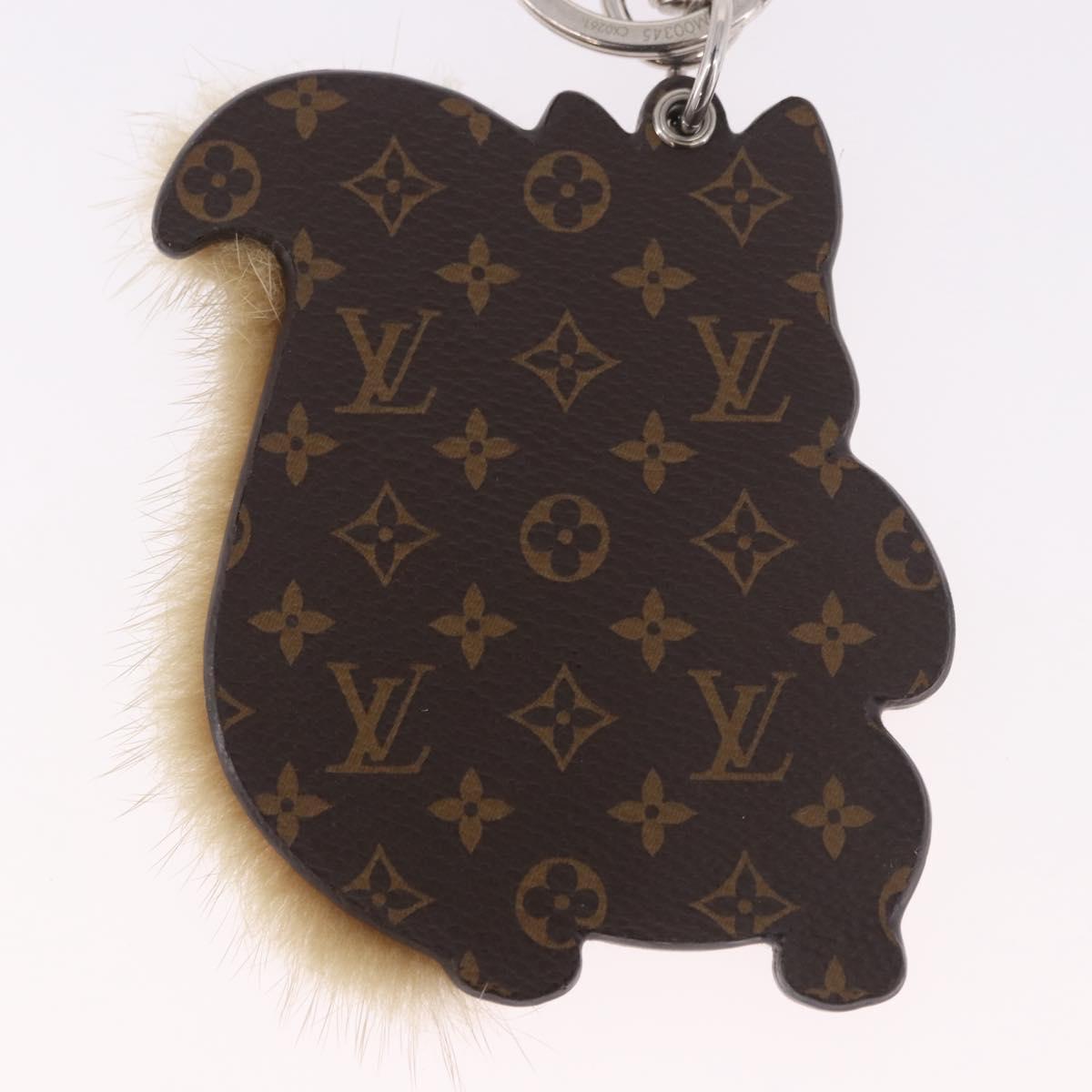 LOUIS VUITTON Monogram Porte Cles Squirrel Bag Charm M00345 LV Auth 187593A