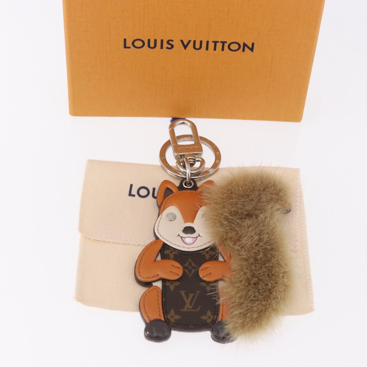 LOUIS VUITTON Monogram Porte Cles Squirrel Bag Charm M00345 LV Auth 187593A