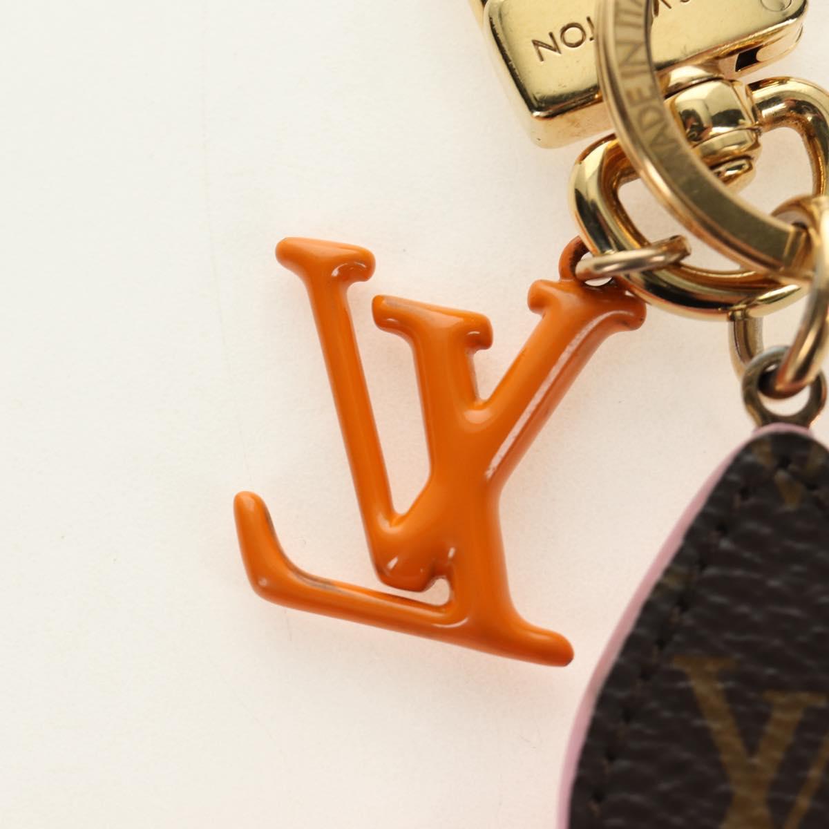 LOUIS VUITTON Vernis Key Holder LV Pop Flower Bag Charm Pink M01963 Auth 187596V