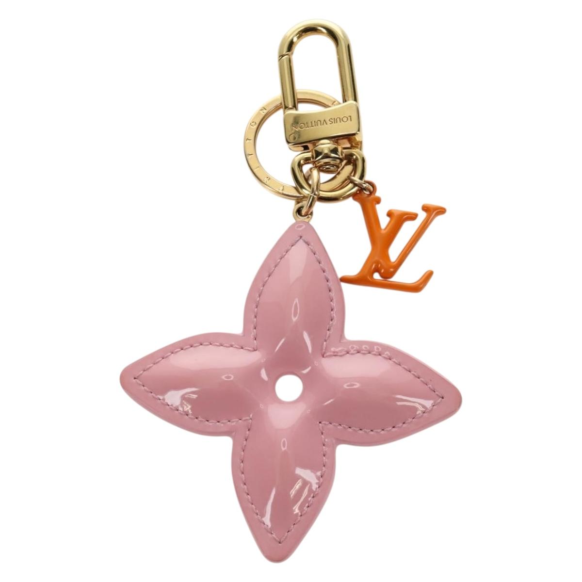 LOUIS VUITTON Vernis Key Holder LV Pop Flower Bag Charm Pink M01963 Auth 187596V