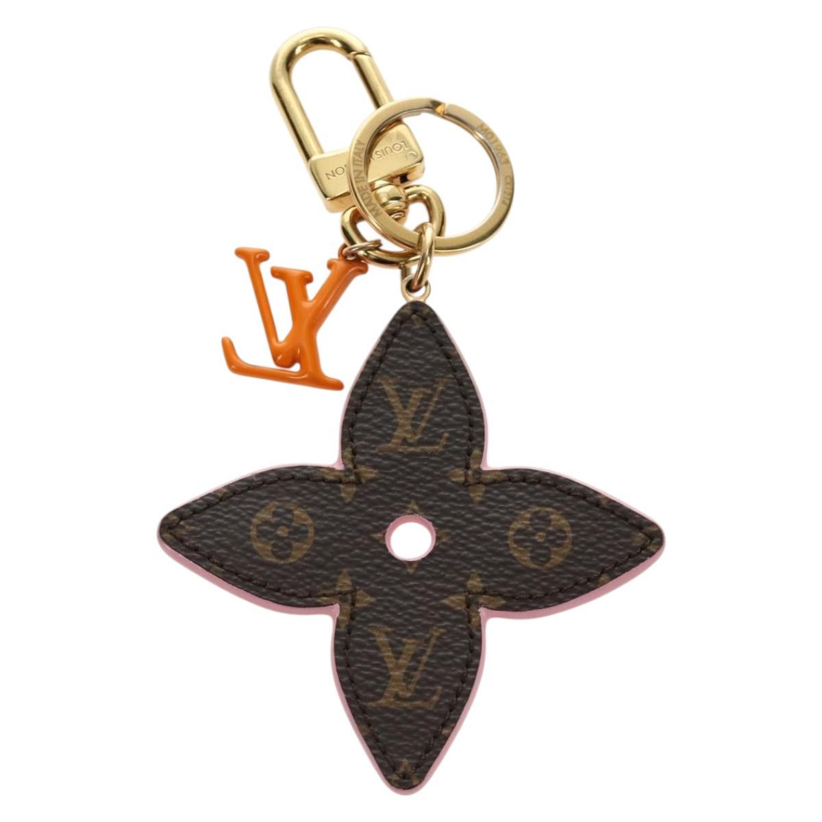 LOUIS VUITTON Vernis Key Holder LV Pop Flower Bag Charm Pink M01963 Auth 187596V