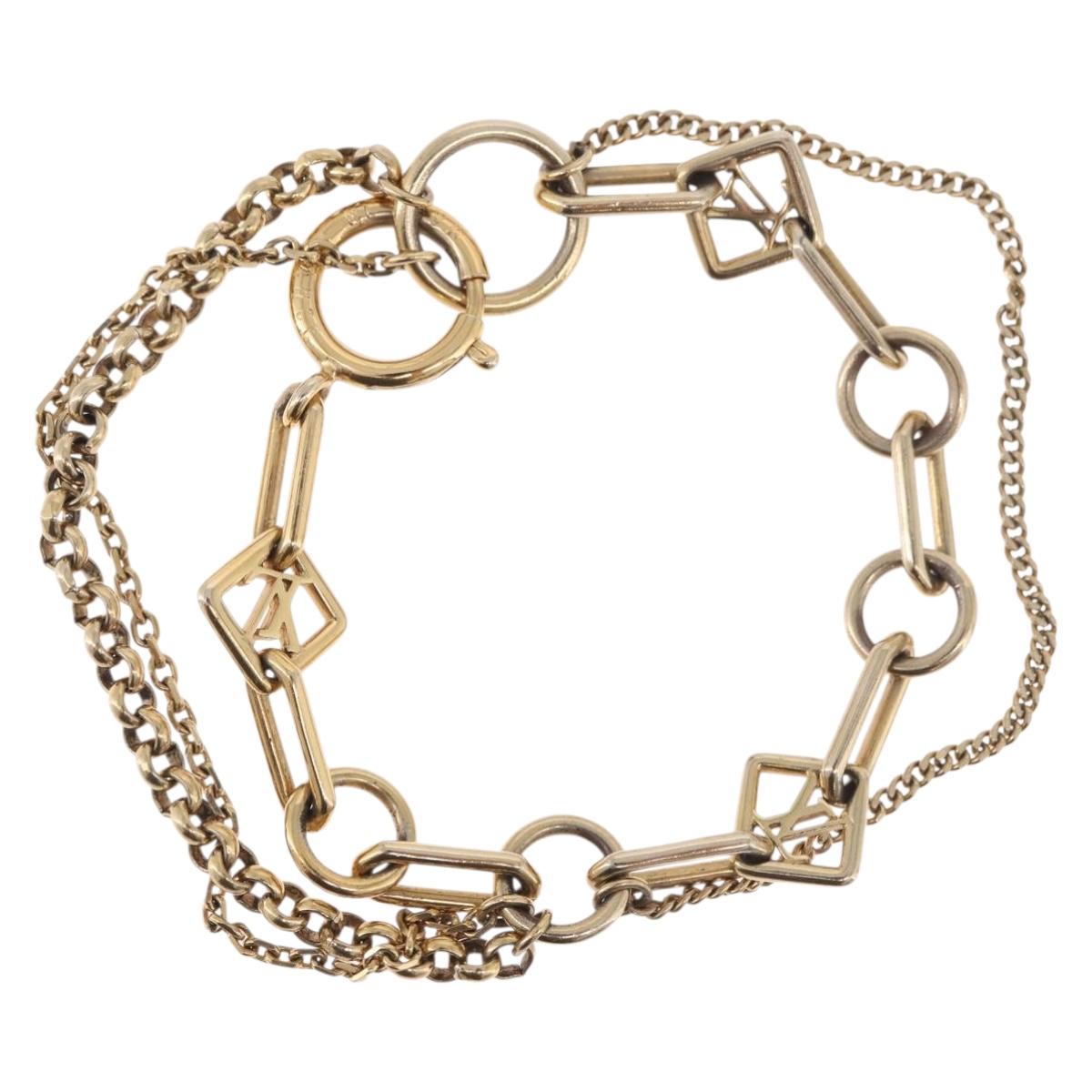 LOUIS VUITTON Brassles Chêne Vegas Bracelet metal Gold Tone M65362 Auth 187597
