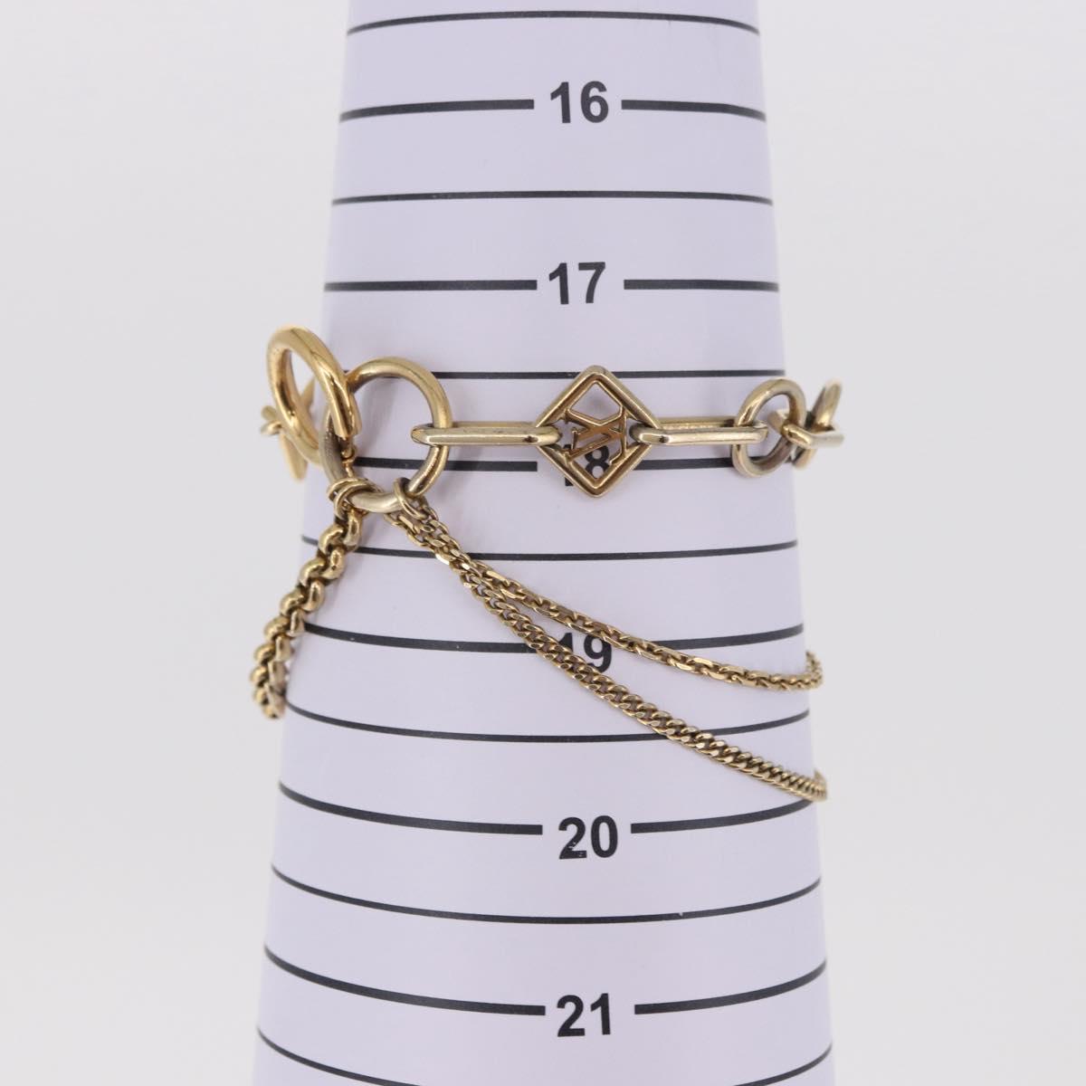 LOUIS VUITTON Brassles Chêne Vegas Bracelet metal Gold Tone M65362 Auth 187597