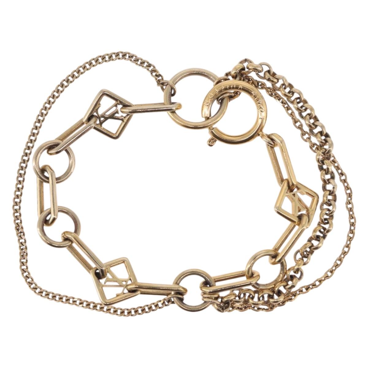 LOUIS VUITTON Brassles Chêne Vegas Bracelet metal Gold Tone M65362 Auth 187597