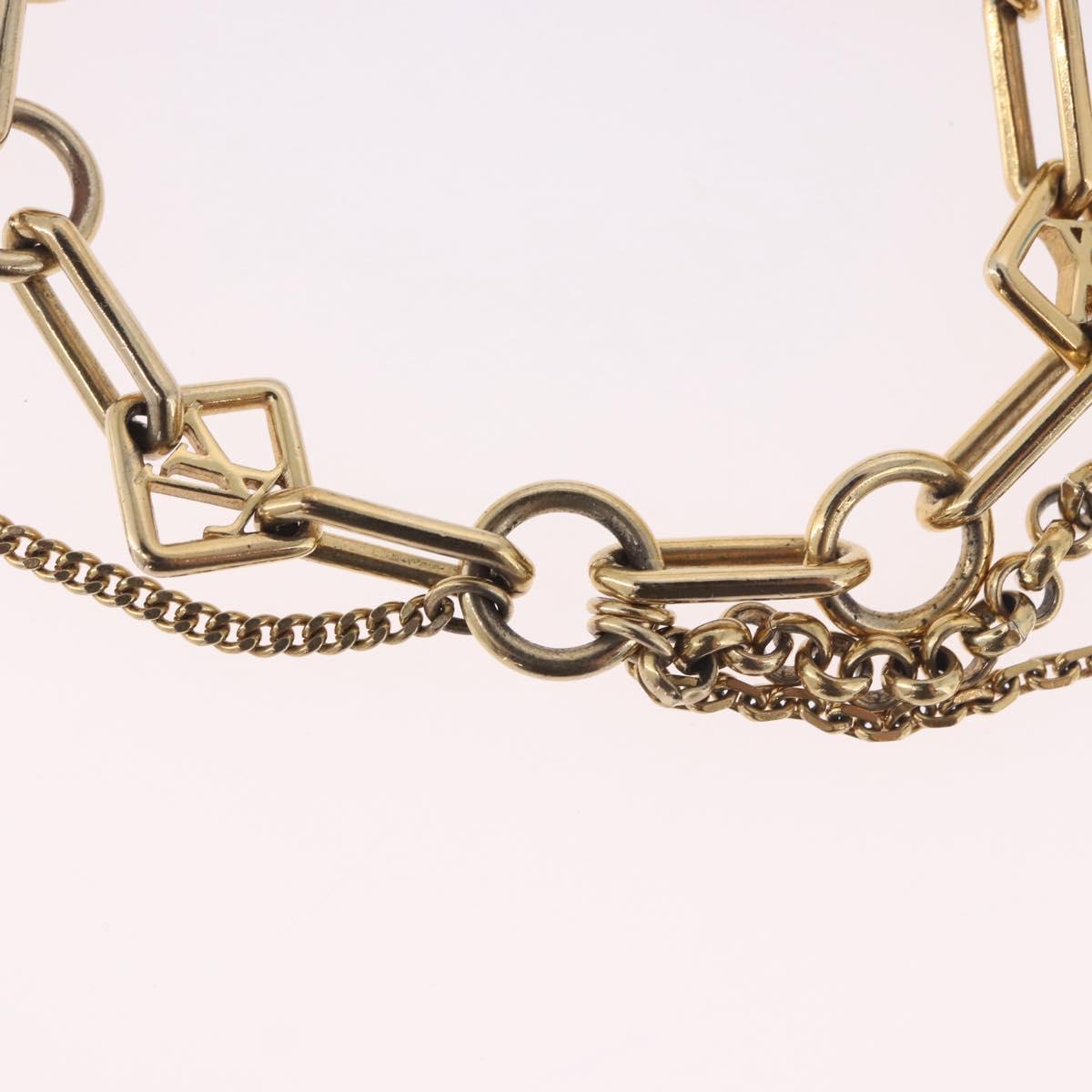LOUIS VUITTON Brassles Chêne Vegas Bracelet metal Gold Tone M65362 Auth 187597