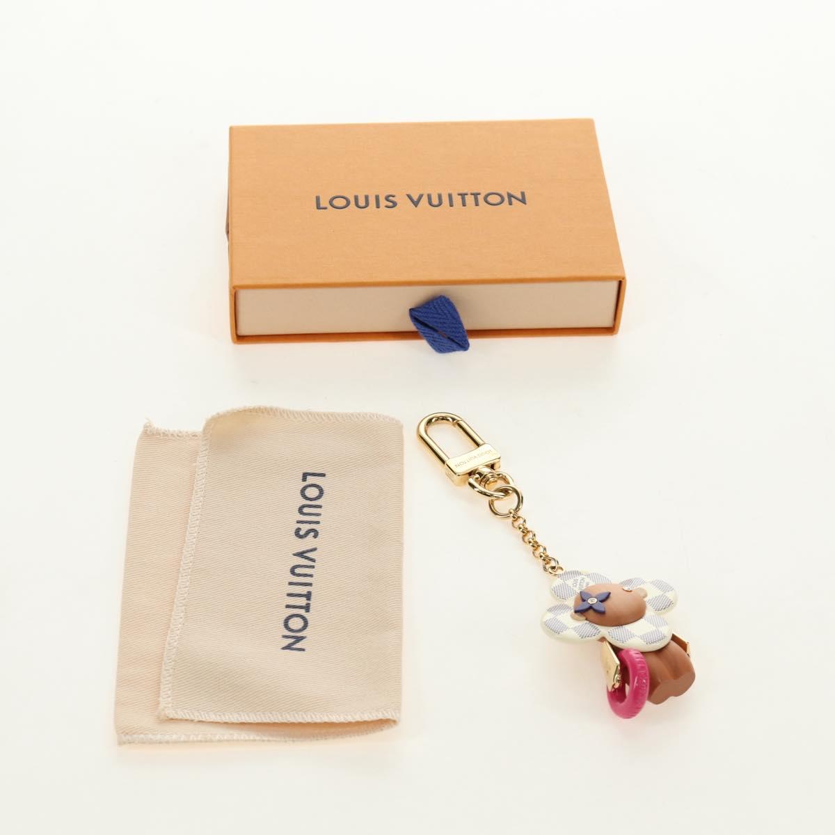 LOUIS VUITTON Damier Azur Vivienne By The Pool Charm M01168 LV Auth 187598SAM