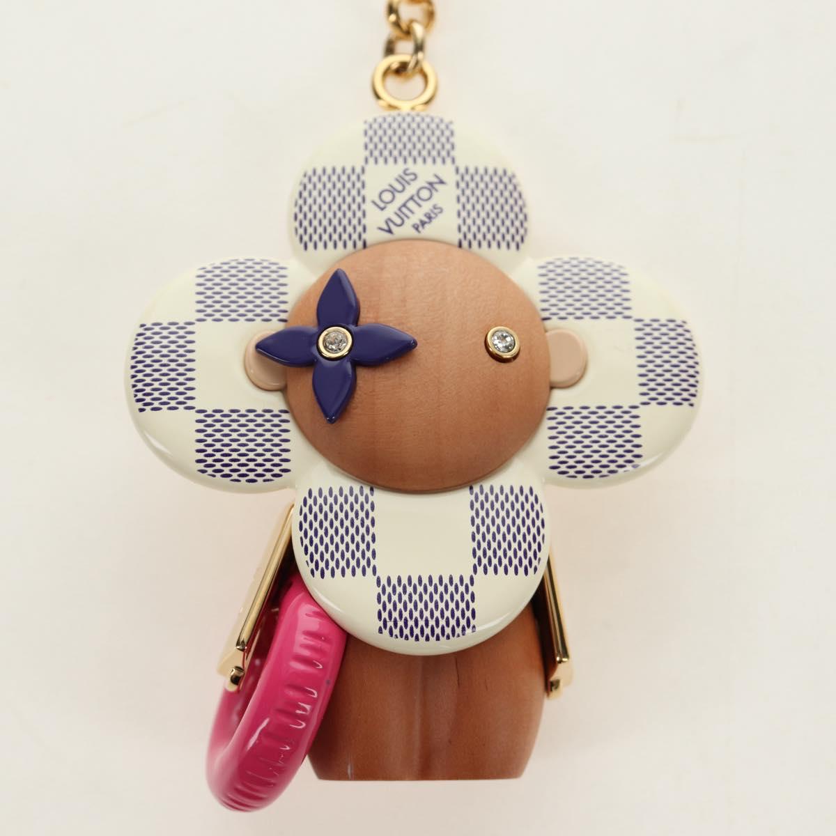LOUIS VUITTON Damier Azur Vivienne By The Pool Charm M01168 LV Auth 187598SAM
