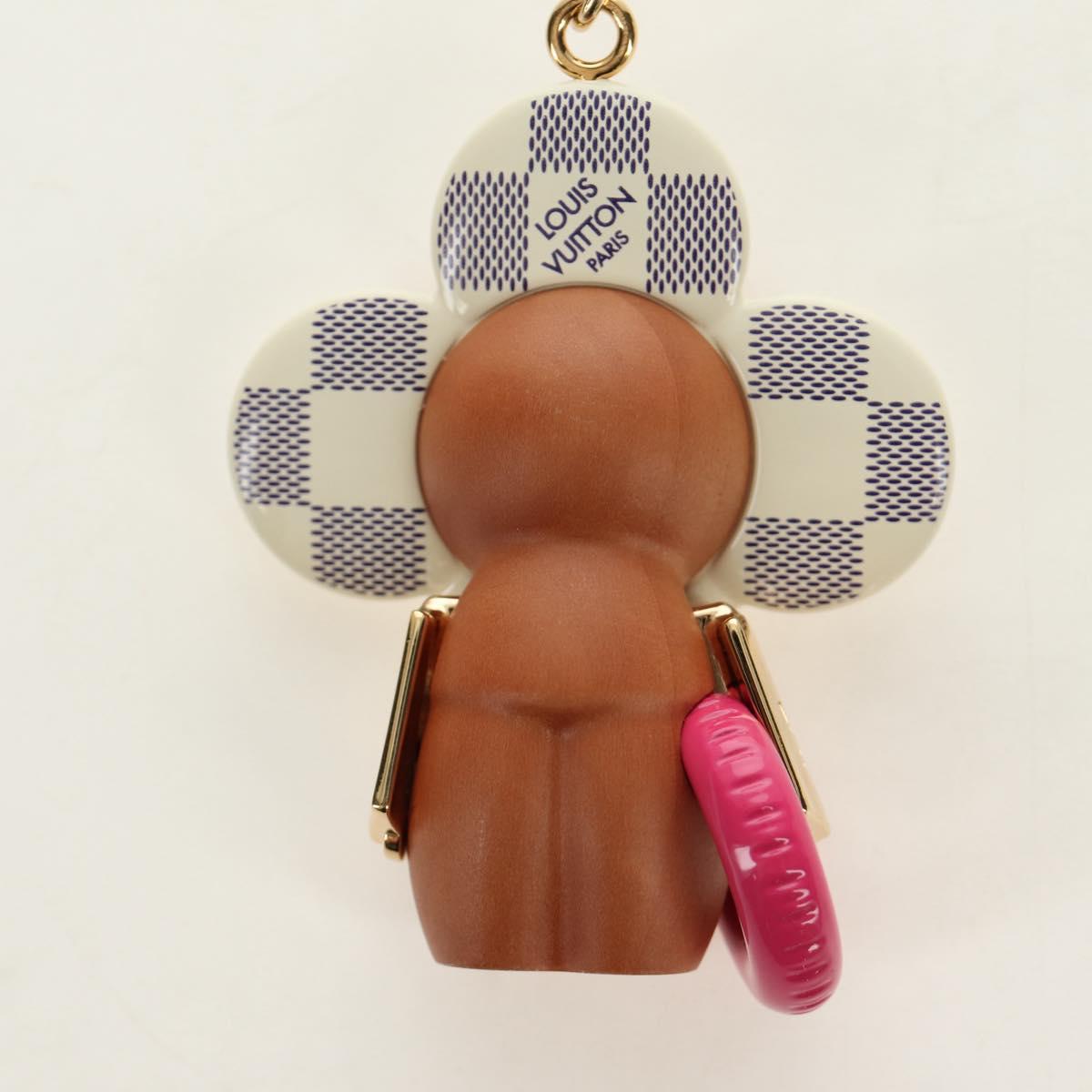 LOUIS VUITTON Damier Azur Vivienne By The Pool Charm M01168 LV Auth 187598SAM