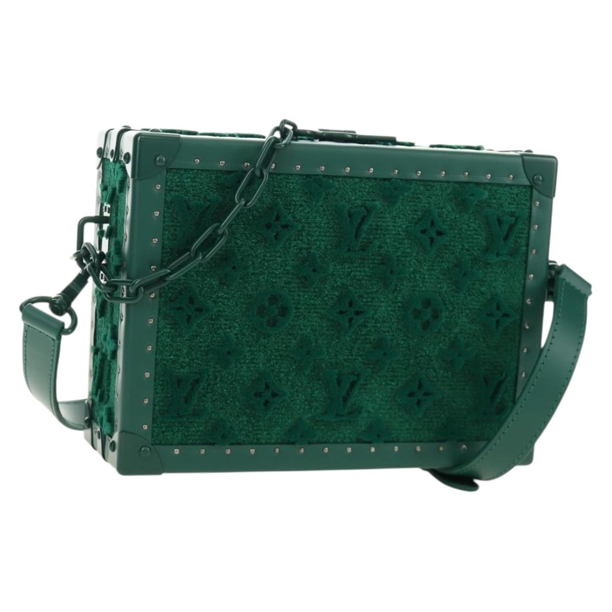 LOUIS VUITTON Monogram Tuftage Clutch Box Shoulder Bag Green LV Auth 187599SM