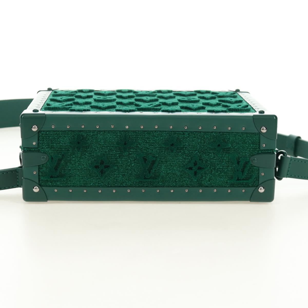 LOUIS VUITTON Monogram Tuftage Clutch Box Shoulder Bag Green LV Auth 187599SM