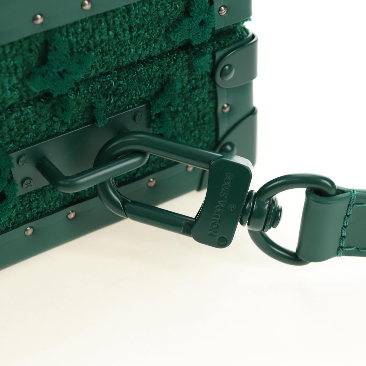 LOUIS VUITTON Monogram Tuftage Clutch Box Shoulder Bag Green LV Auth 187599SM