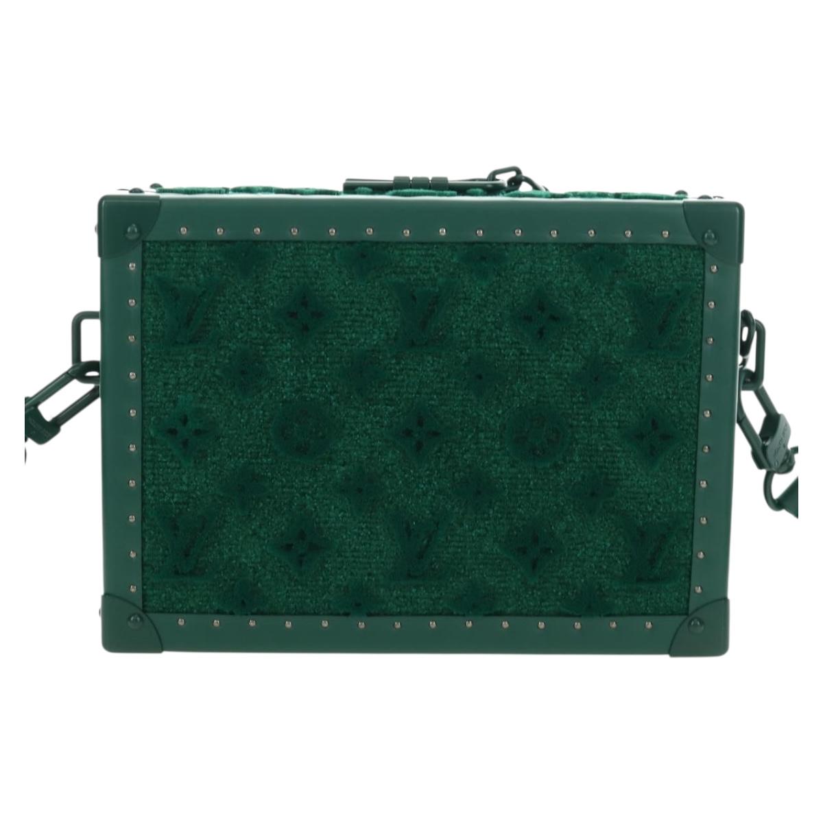 LOUIS VUITTON Monogram Tuftage Clutch Box Shoulder Bag Green LV Auth 187599SM