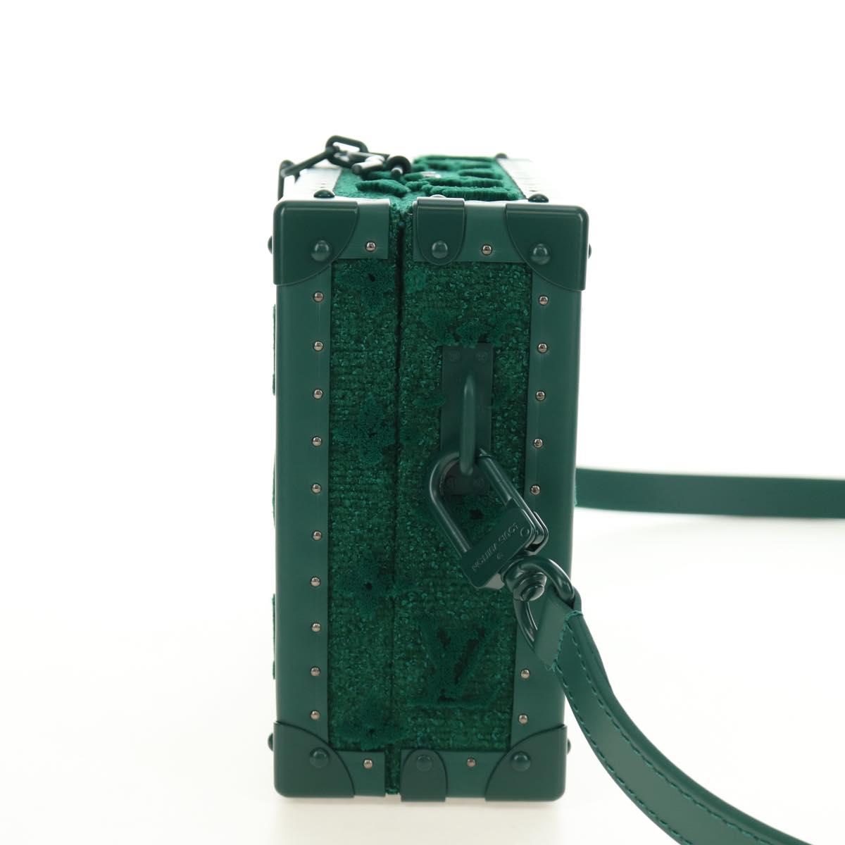 LOUIS VUITTON Monogram Tuftage Clutch Box Shoulder Bag Green LV Auth 187599SM