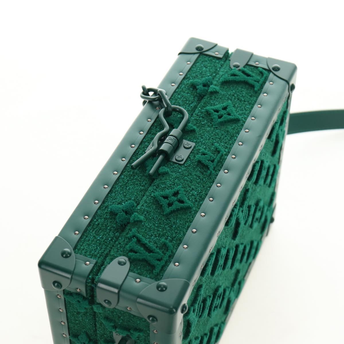 LOUIS VUITTON Monogram Tuftage Clutch Box Shoulder Bag Green LV Auth 187599SM