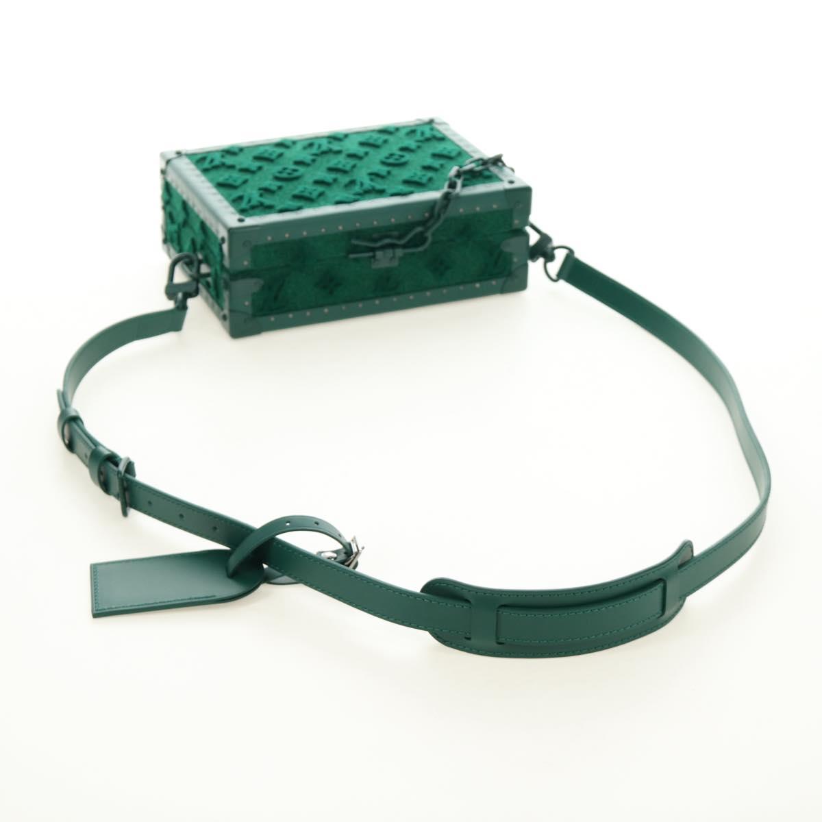 LOUIS VUITTON Monogram Tuftage Clutch Box Shoulder Bag Green LV Auth 187599SM