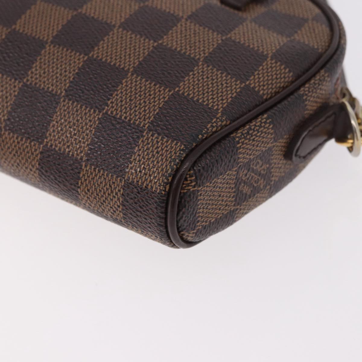LOUIS VUITTON Damier Ebene Pochette Ipanema Shoulder Bag N51296 LV Auth 187600
