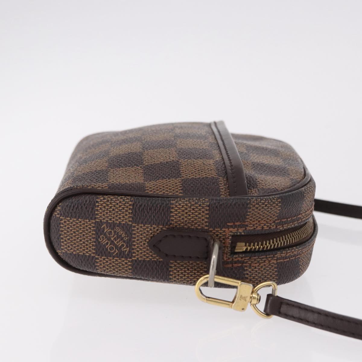 LOUIS VUITTON Damier Ebene Pochette Ipanema Shoulder Bag N51296 LV Auth 187600